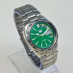 Seiko 5 -  Automatic Watch 21 Jewels  Green Dial Vintage Style Mod
