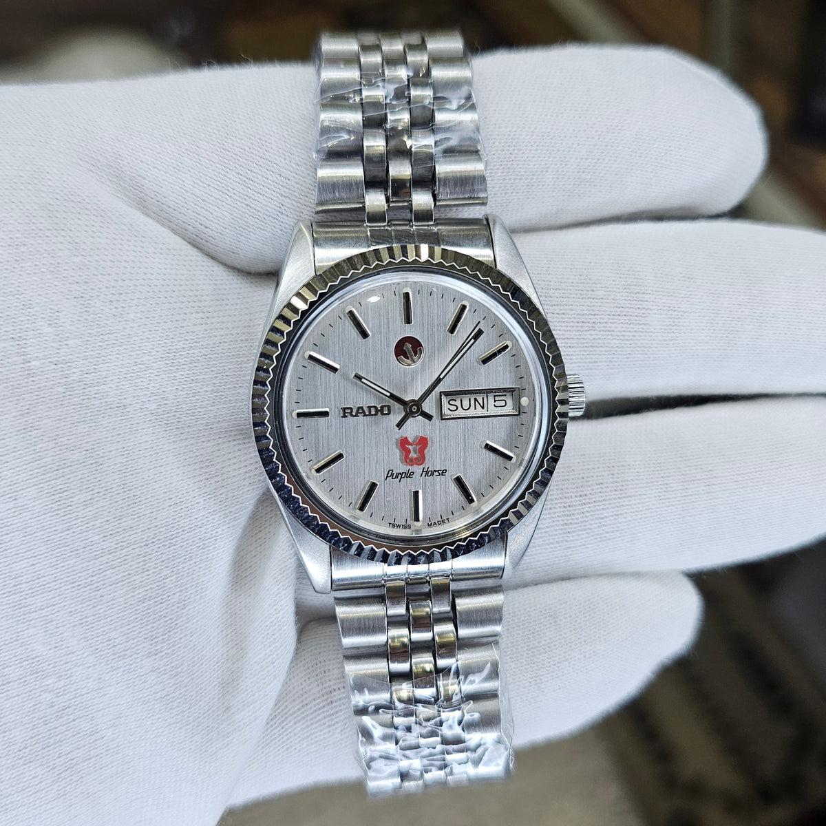 Vintage Rado Purple Horse Automatic - Silver Dial Men's Watch