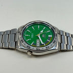 Seiko 5 -  Automatic Watch 21 Jewels  Green Dial Vintage Style Mod
