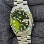 Vintage Watch Seiko 5 Automatic Black Dial — 21 Jewels Japan