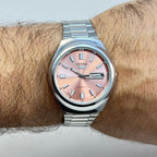 Seiko 5 - Custom Vintage Style Automatic Mens Watch 6309  Salmon Sunburst Dial