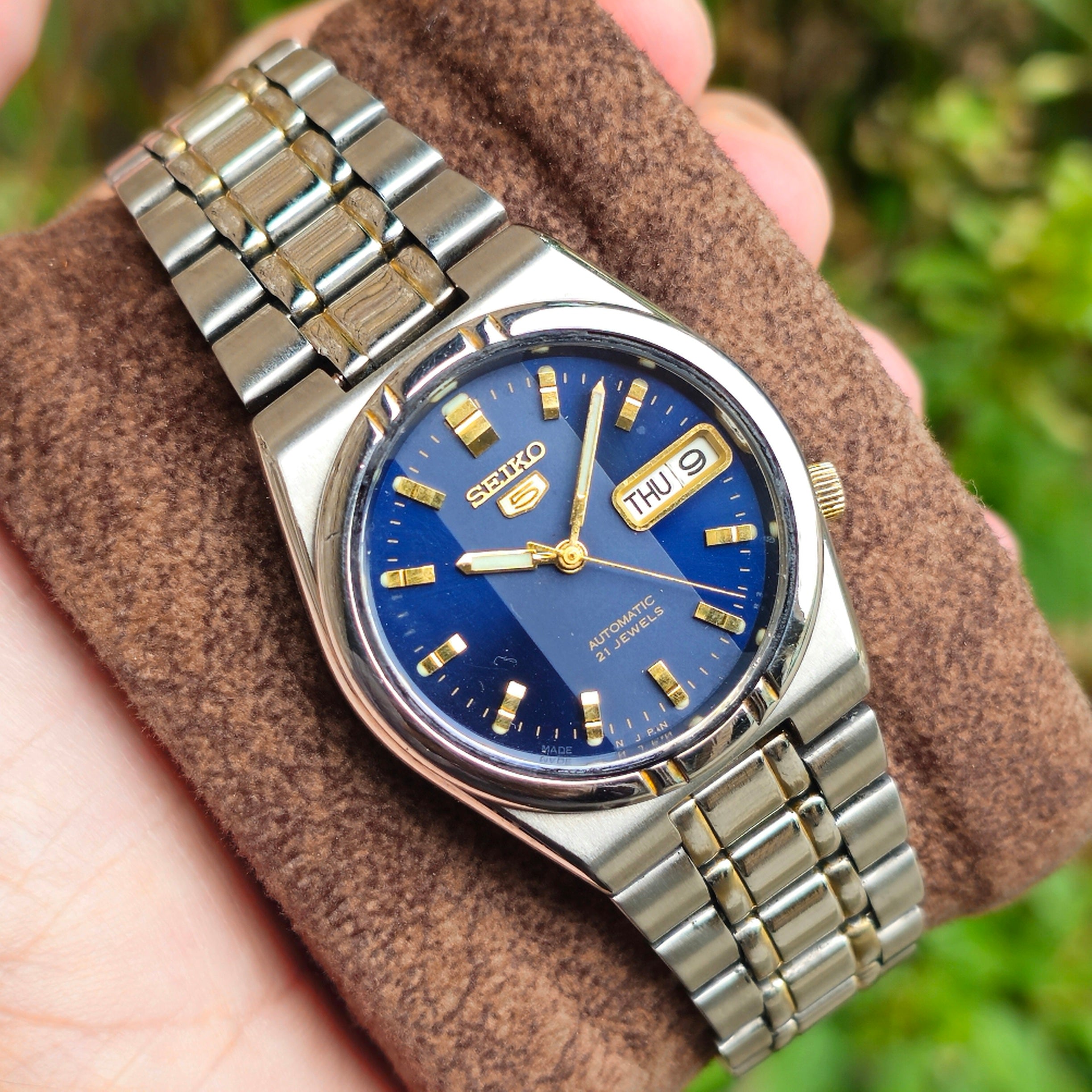 Seiko 5 - Automatic Blue Dial 21-Jewels Vintage Japan Made – MA