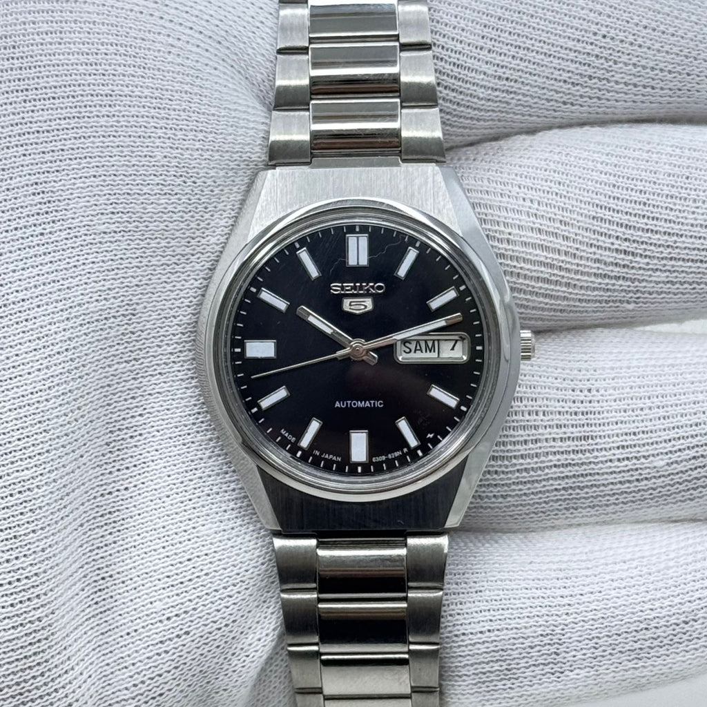 Seiko 5 Automatic – Black Dial Vintage Style Day-Date Men’s Watch