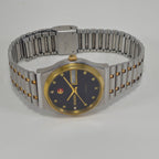 Vintage Rado Voyager Black Diamond Dial Two-Tone Rare Automatic Watch, Swiss