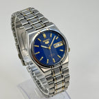 Seiko 5 Automatic Blue Dial 21 Jewels Vintage Men’s Watch 36mm Japan Made