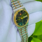 Vintage Rado Voyager Black Diamond Dial Two-Tone Rare Automatic Watch, Swiss