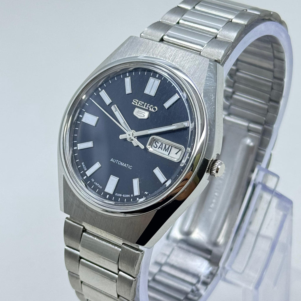 Seiko 5 Automatic – Black Dial Vintage Style Day-Date Men’s Watch