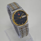 Vintage Rado Voyager Black Diamond Dial Two-Tone Rare Automatic Watch, Swiss
