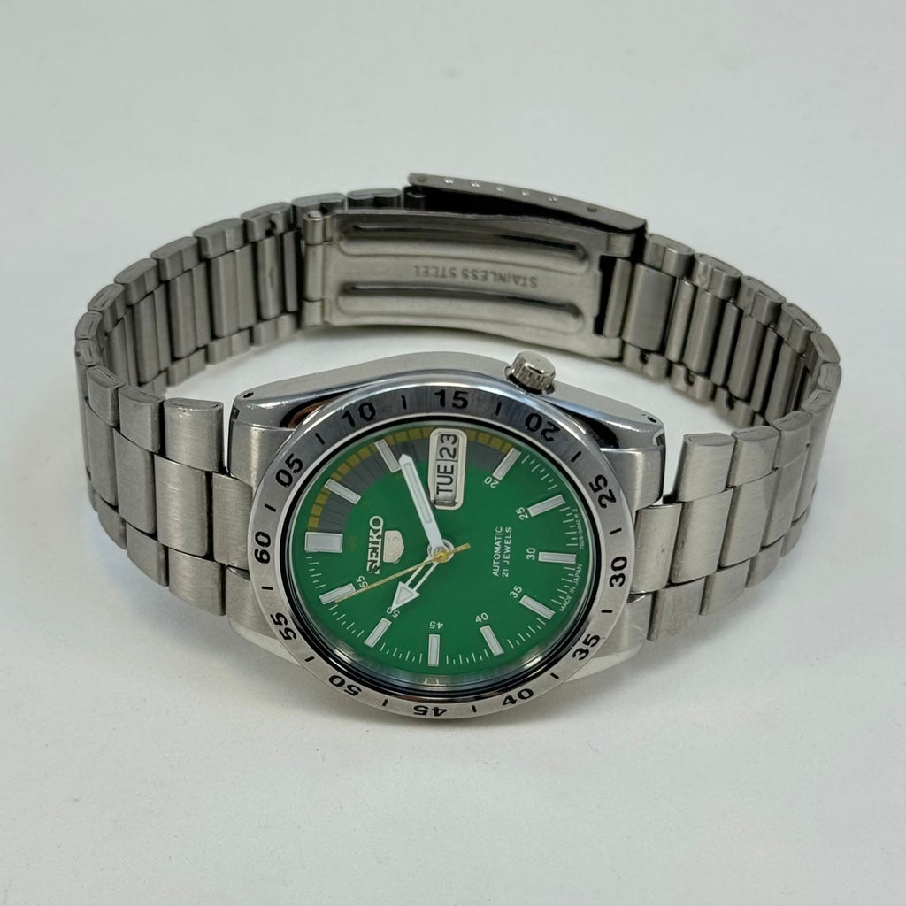 Seiko 5 -  Automatic Watch 21 Jewels  Green Dial Vintage Style Mod
