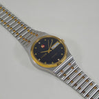 Vintage Rado Voyager Black Diamond Dial Two-Tone Rare Automatic Watch, Swiss