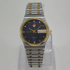 Vintage Rado Voyager Black Diamond Dial Two-Tone Rare Automatic Watch, Swiss