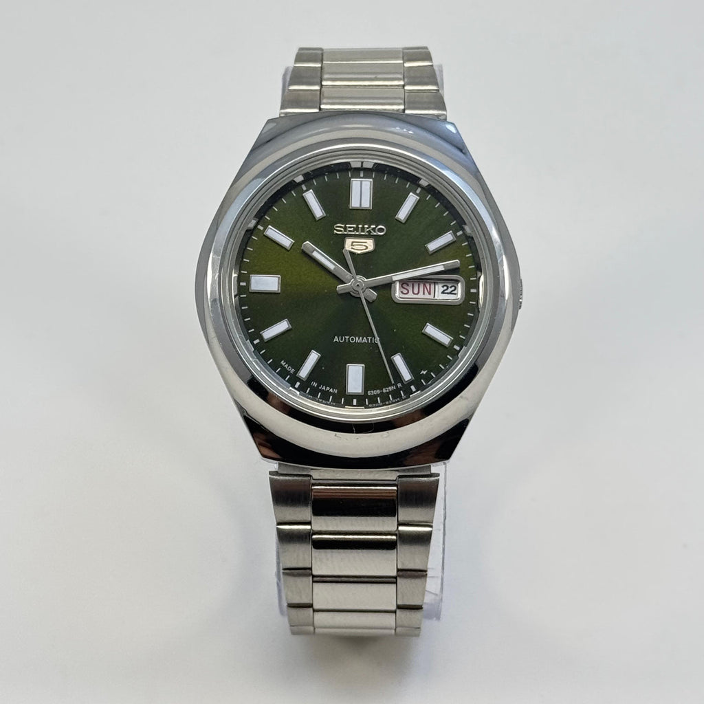 Seiko 5 - Custom Vintage Style Automatic Mens Watch 6309 Olive Green