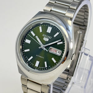 Seiko 5 - Custom Vintage Style Automatic Mens Watch 6309 Olive Green