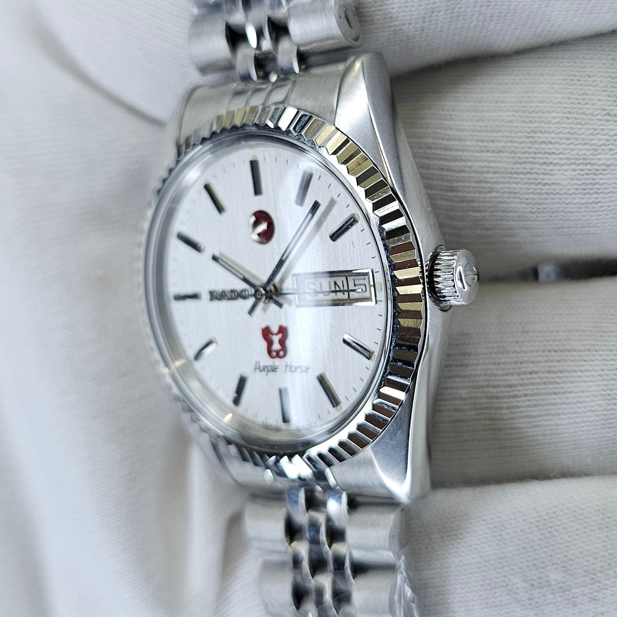 Vintage Rado Purple Horse Automatic - Silver Dial Men's Watch