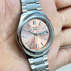 Seiko 5 - Custom Vintage Style Automatic Mens Watch 6309  Salmon Sunburst Dial